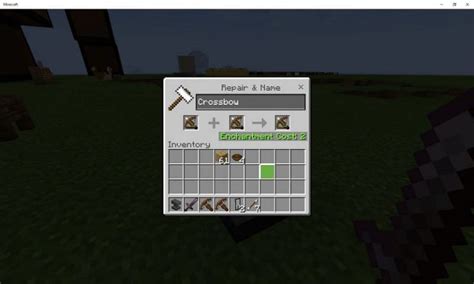 how to repair crossbow minecraft